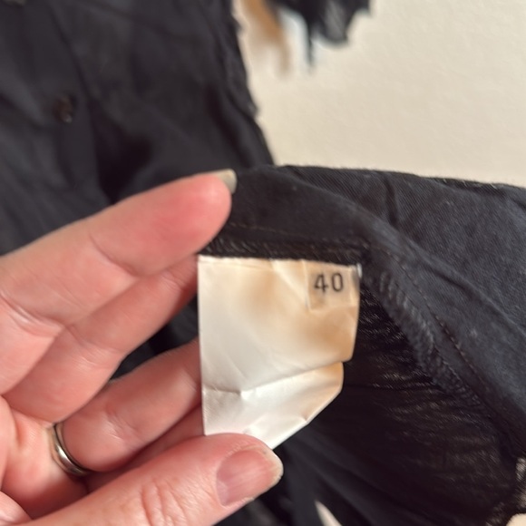 Mods Positano Black Cotton Semi Sheer Asymmetrical Artsy Button Down Tunic - Picture 4 of 10